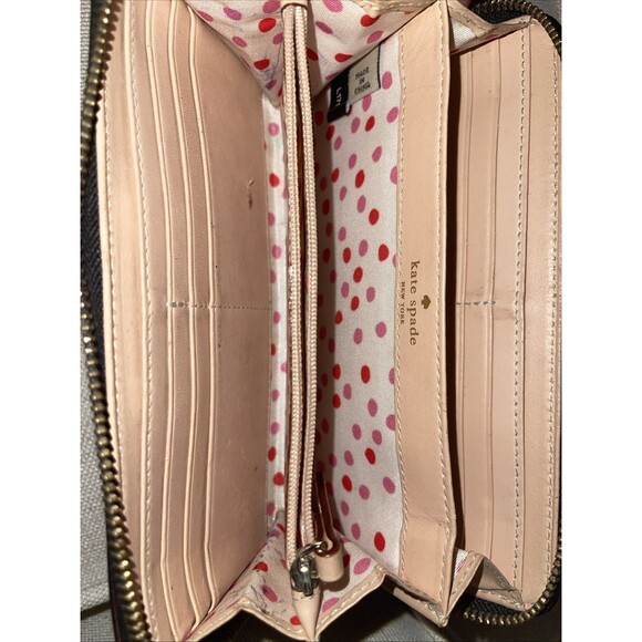 Kate Spade Black Leather Zip Around Wallet - Picture 3 of 3